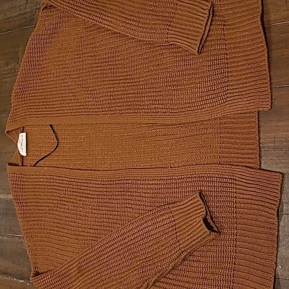 The Nines Brown Cable Knit Cardigan Sweater size S - Picture 1 of 4